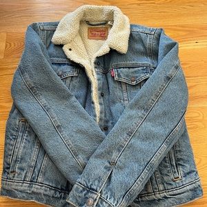 Levi’s brand Sherpa trucker jean jacket